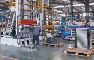 Factory & Production Workshop equipment and stacked components