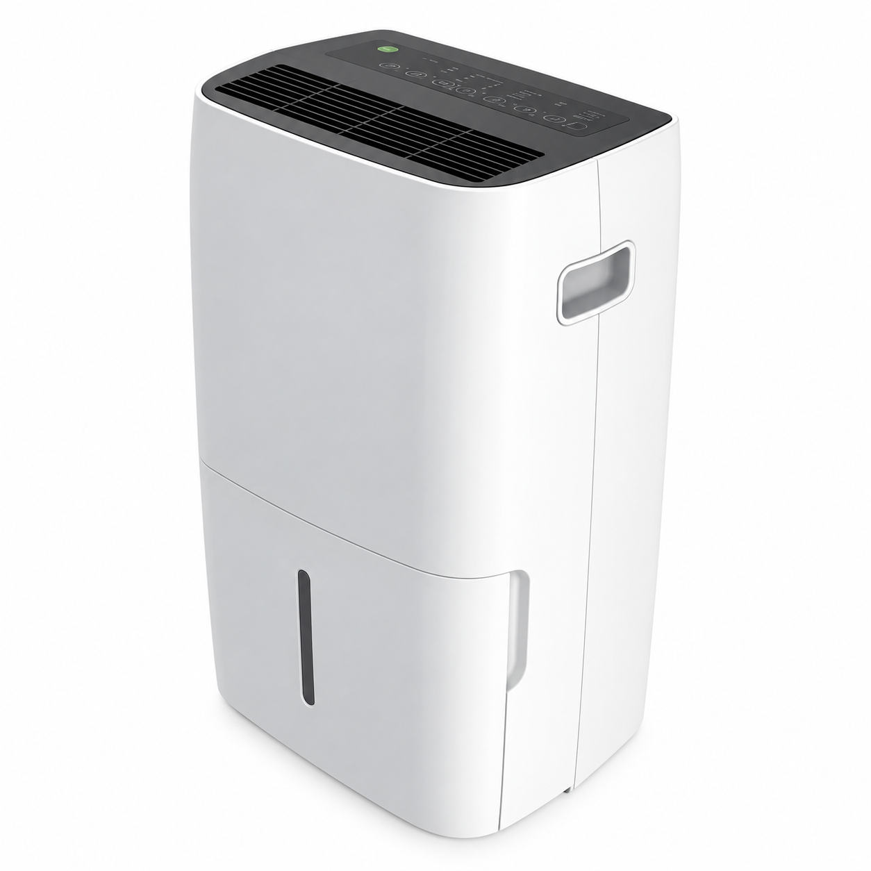 Portable dehumidifier series with shared exterior